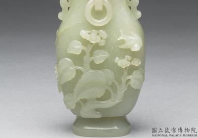 图片[2]-Jade vase with paired swallows and ring handles, Qing dynasty (1644-1911)-China Archive